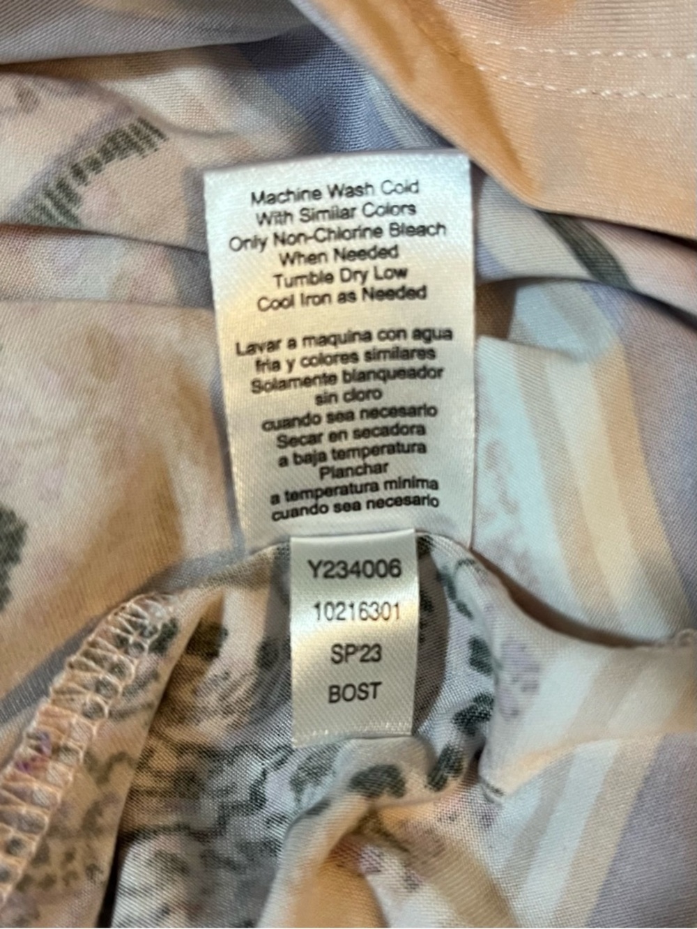 VENUS Pink Paisley One-Shoulder Bell Sleeve Top Size M - Picture 9 of 12